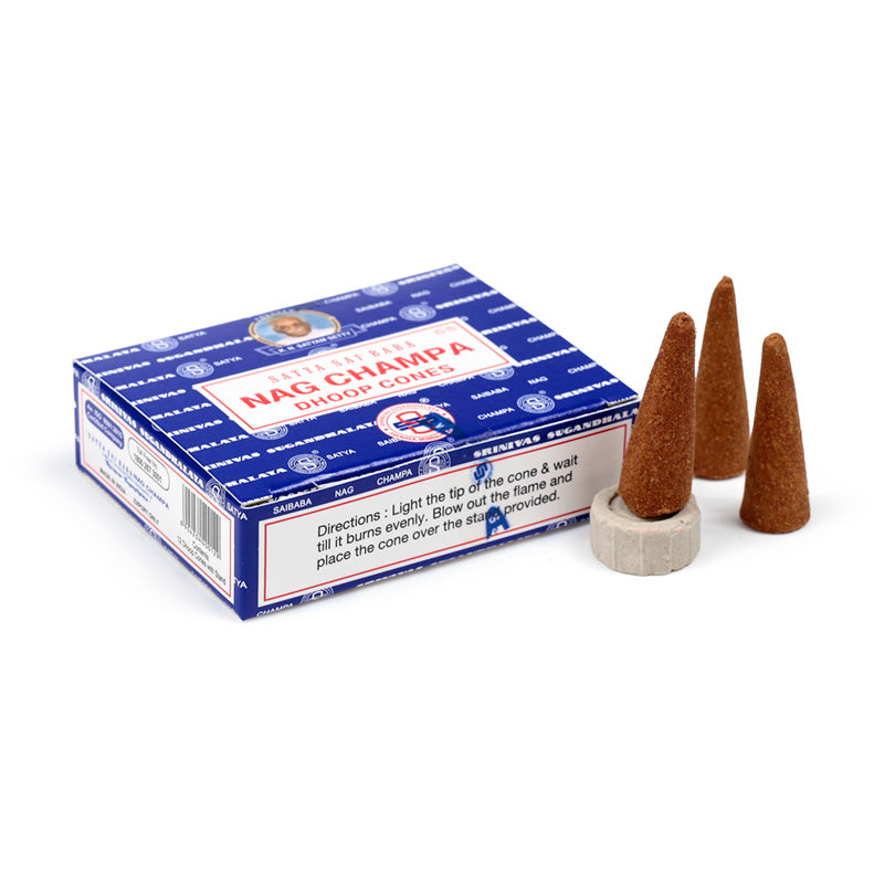 Satya Sai Baba Nag Champa Dhoop Incense Cones INC448