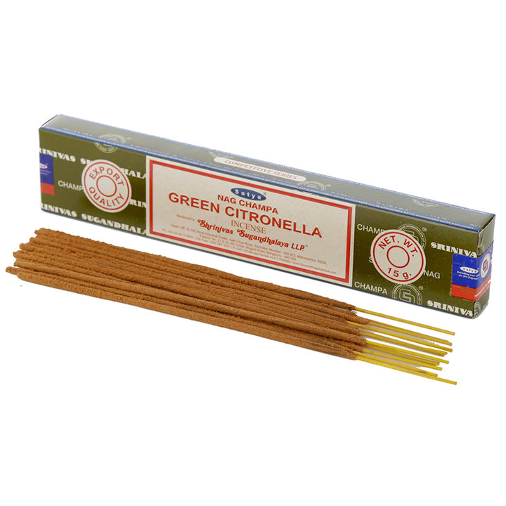 Satya Green Citronella Nag Champa Incense Sticks INC628