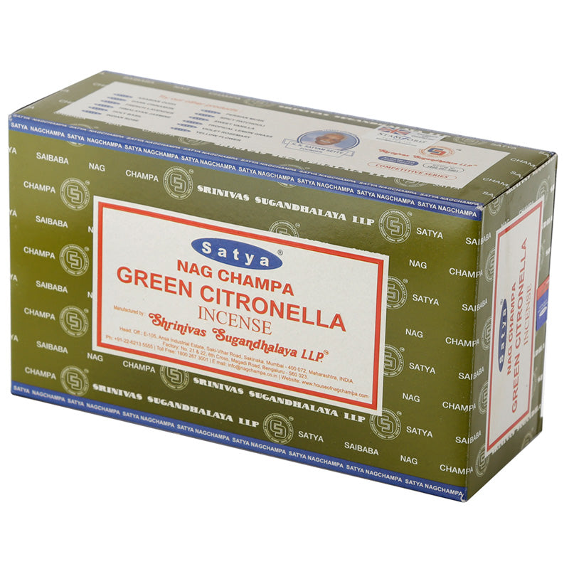 Satya Green Citronella Nag Champa Incense Sticks INC628