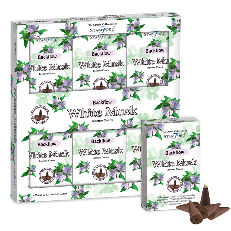 Stamford Backflow Incense Cones White Musk INC672