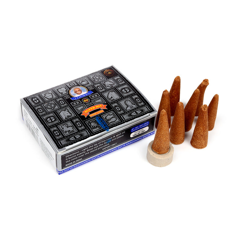 Satya Super Hit Nag Champa Dhoop Incense Cones INC841