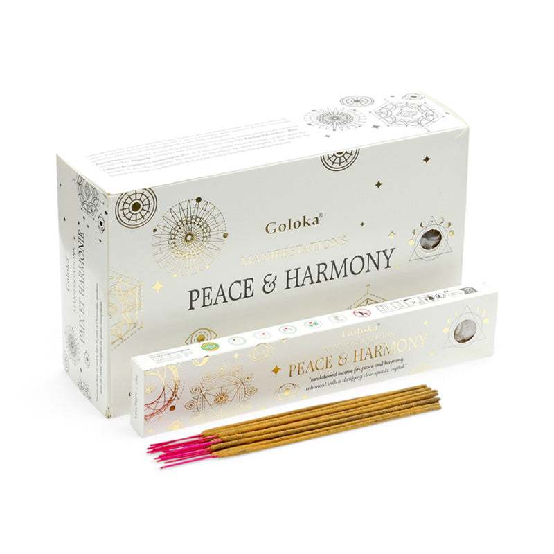Goloka Manifestations Peace & Harmony Sandalwood & Rock Quartz Gemstone Set INC844