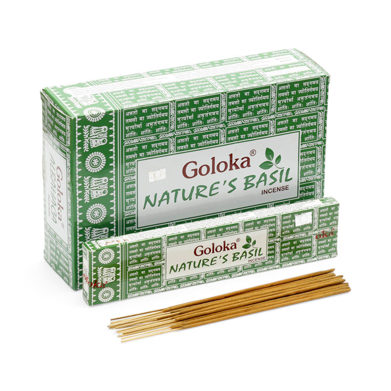 Goloka Nature's Basil Incense Sticks INC847