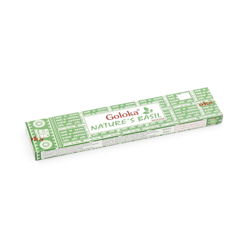 Goloka Nature's Basil Incense Sticks INC847