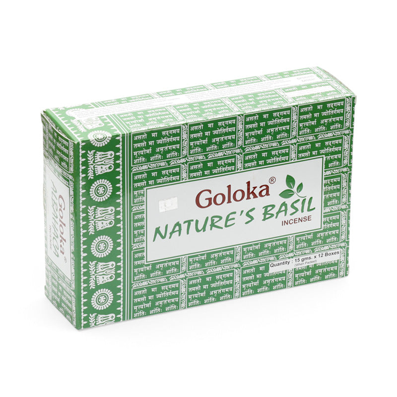 Goloka Nature's Basil Incense Sticks INC847