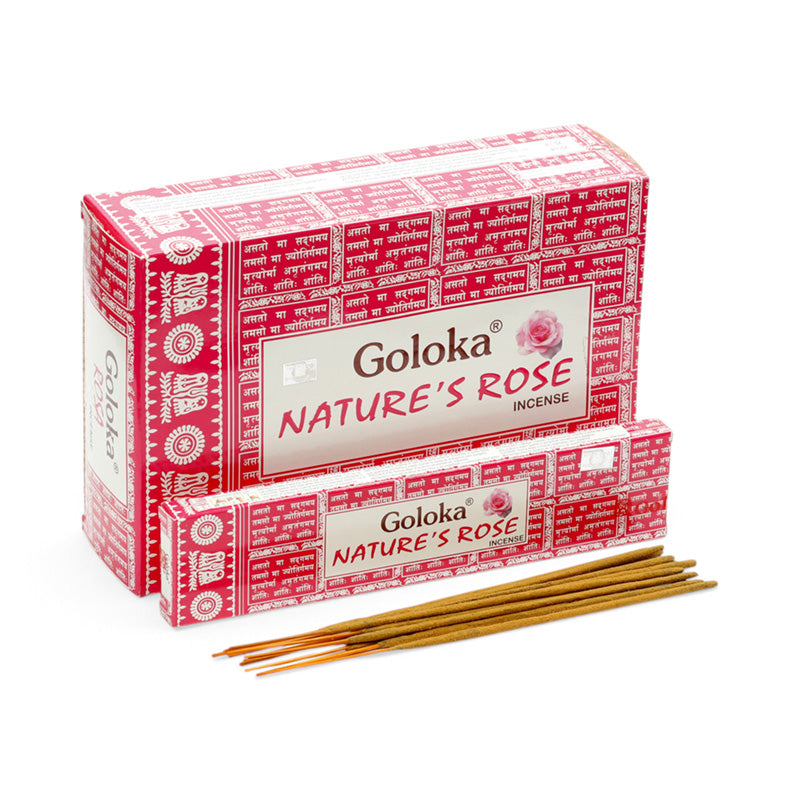 Goloka Nature's Rose Incense Sticks INC848