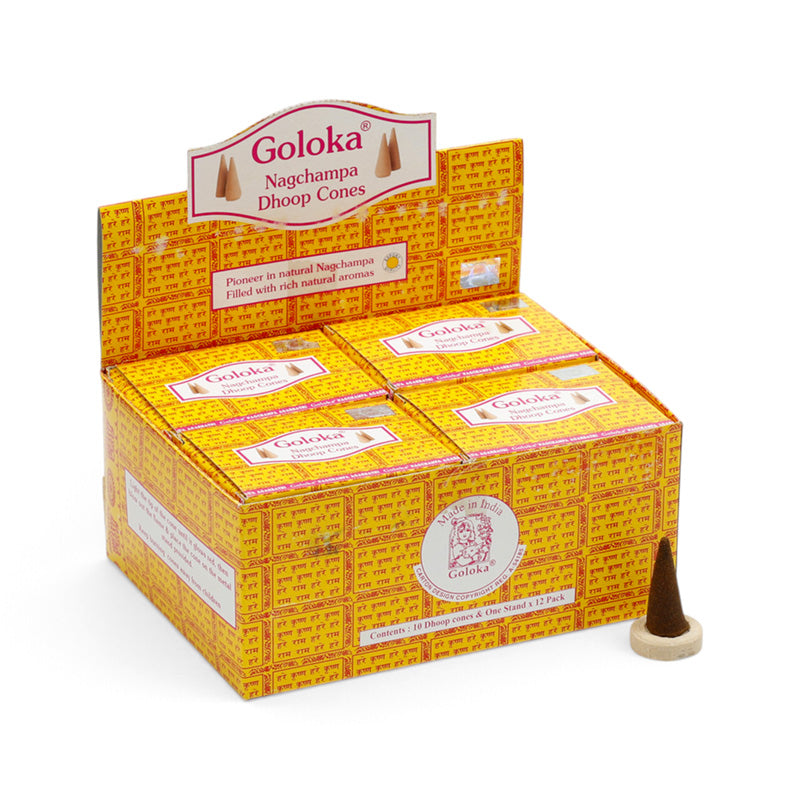 Goloka Nag Champa Dhoop Incense Cones INC854
