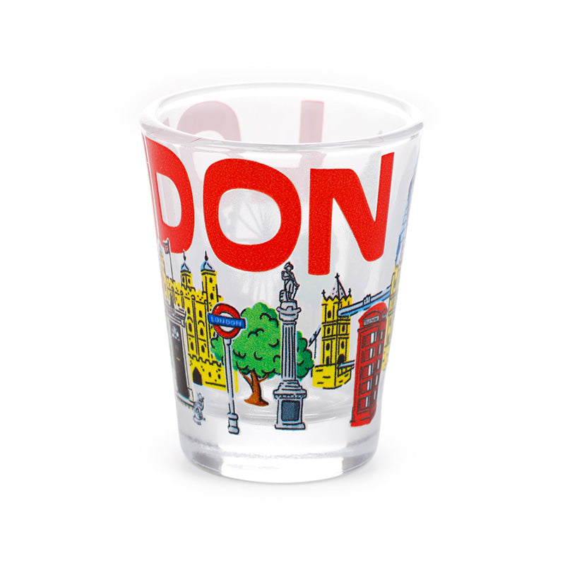 Set of 2 London Souvenir Glass Shot Glasses (50ml) JAR102