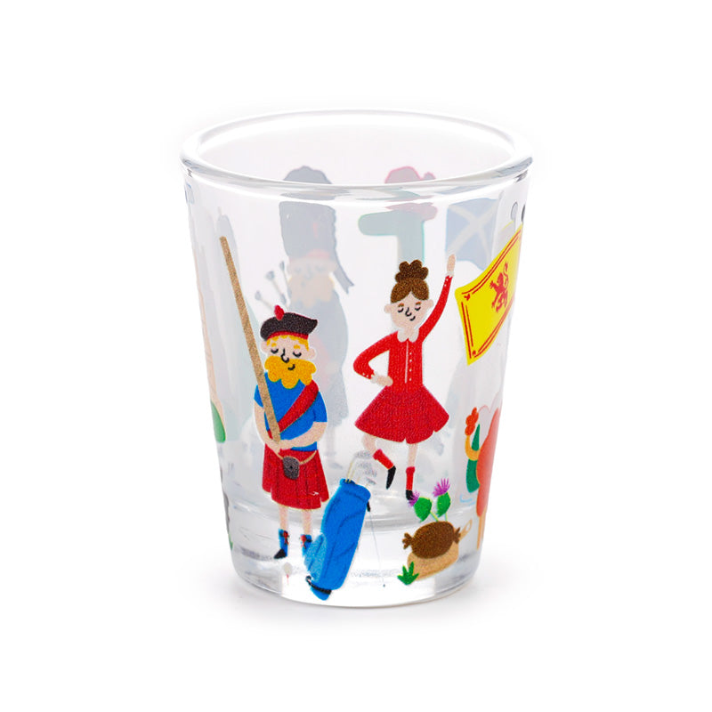 Set of 2 Scotland Souvenir Glass Shot Glasses (50ml) JAR103
