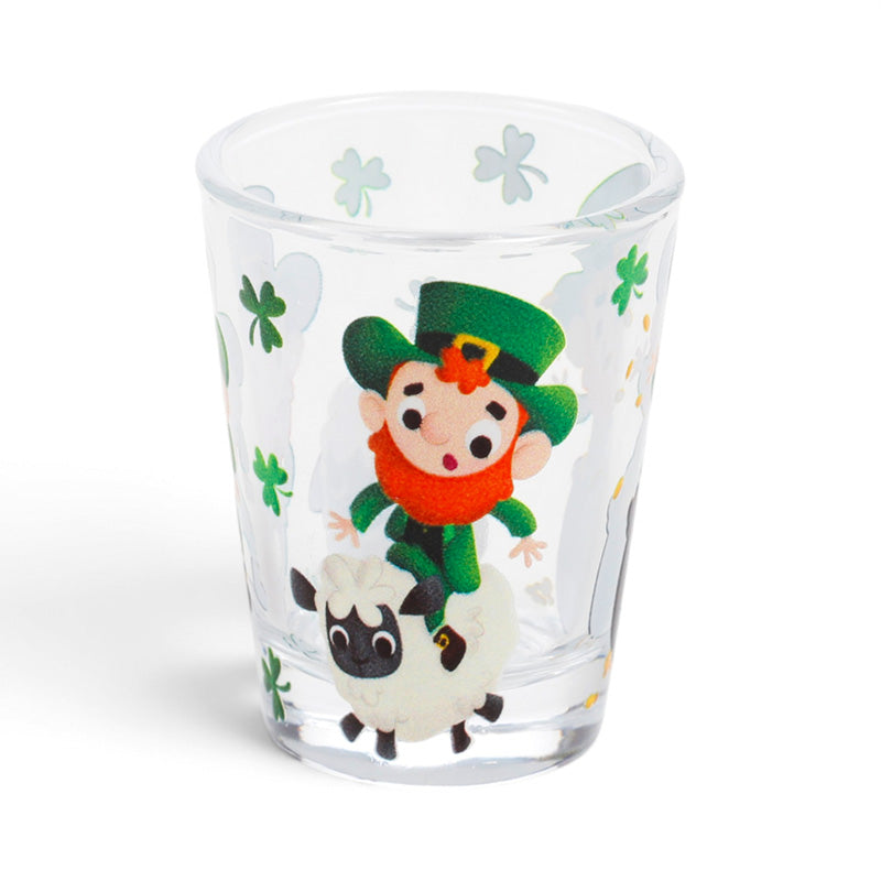 Set of 2 Ireland Luck of the Irish Leprechaun Glass Shot Glasses (50ml) JAR104