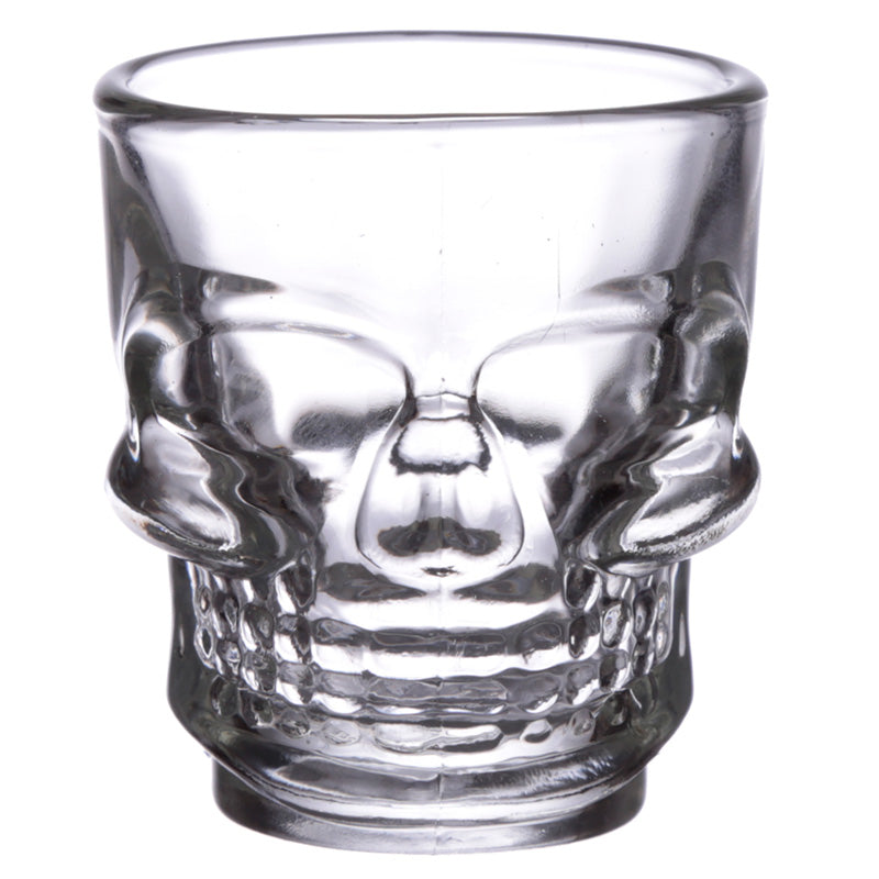 Set of 2 Skulls and Roses Glass Skull Shot Glasses (60ml) JAR74