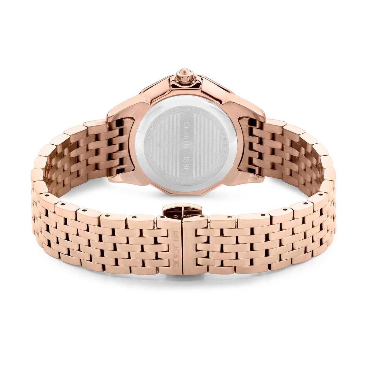 Cerruti Ladies Rose Gold Bracelet Black Pearl Dial Watch CIWLG0008201