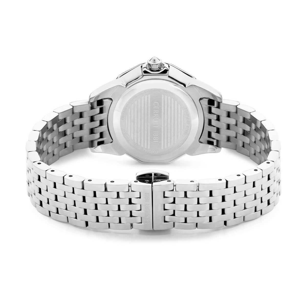 Cerruti Ladies Silver Bracelet Blue Pearl Dial Watch CIWLG0008204