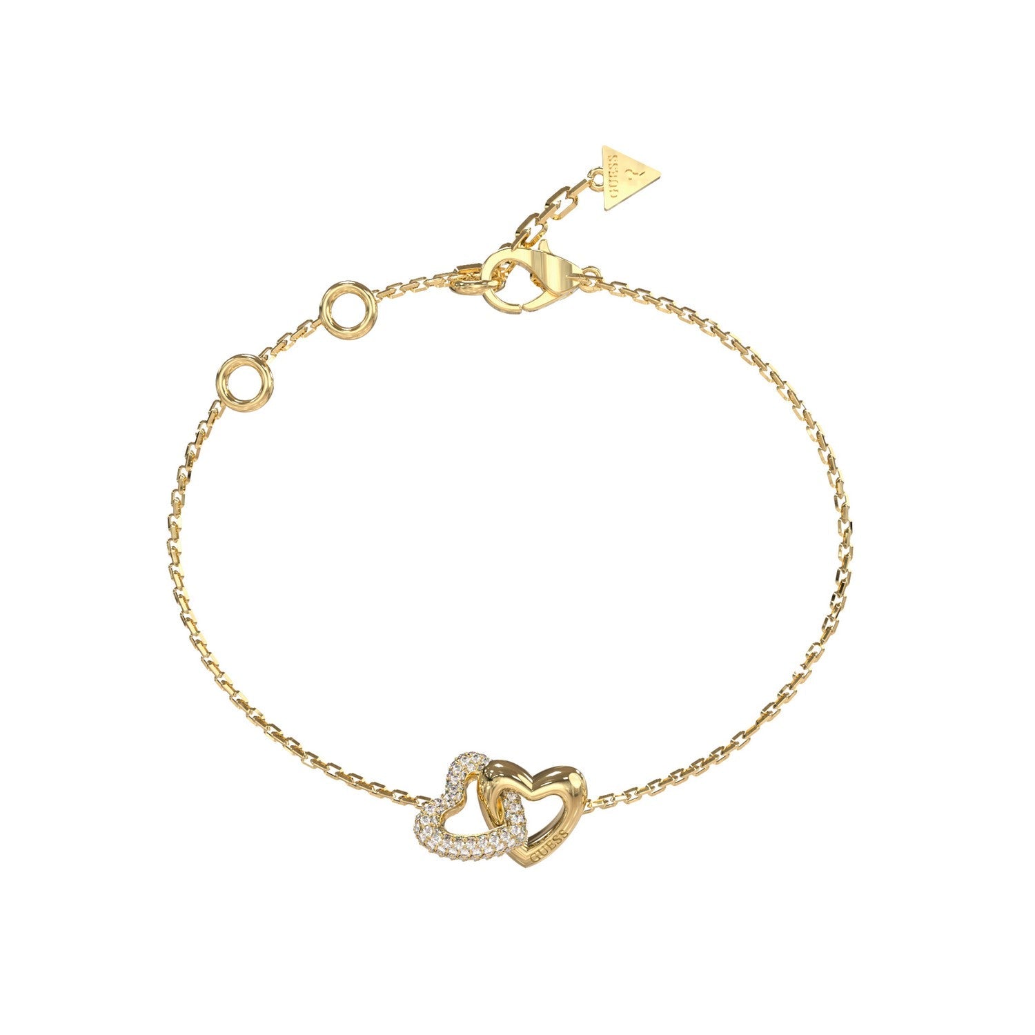 Guess Beloved Womens Yellow Gold Crystal Bracelet UBB06014YGL