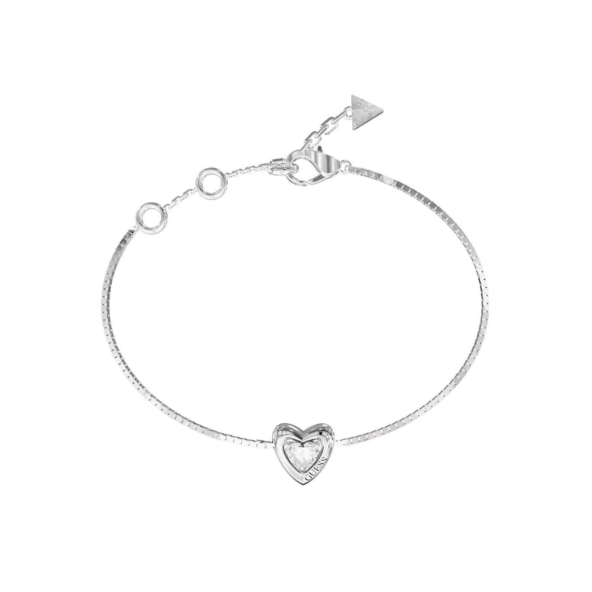 Guess Beloved Womens Silver Cubic Zirconia Bracelet UBB06017RHL