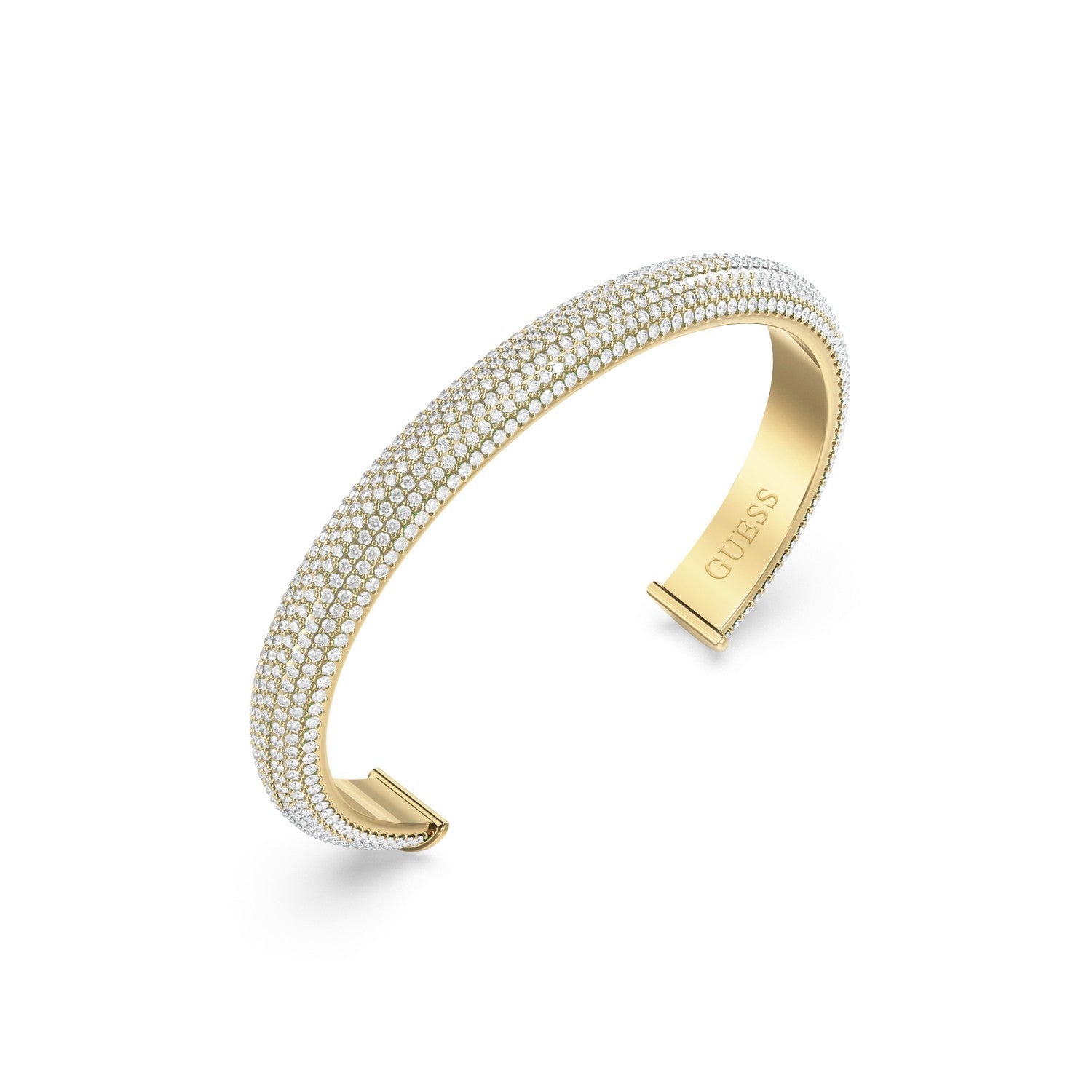 Guess Essenza Womens Yellow Gold Cubic Zirconia Bracelet UBB06022YGL