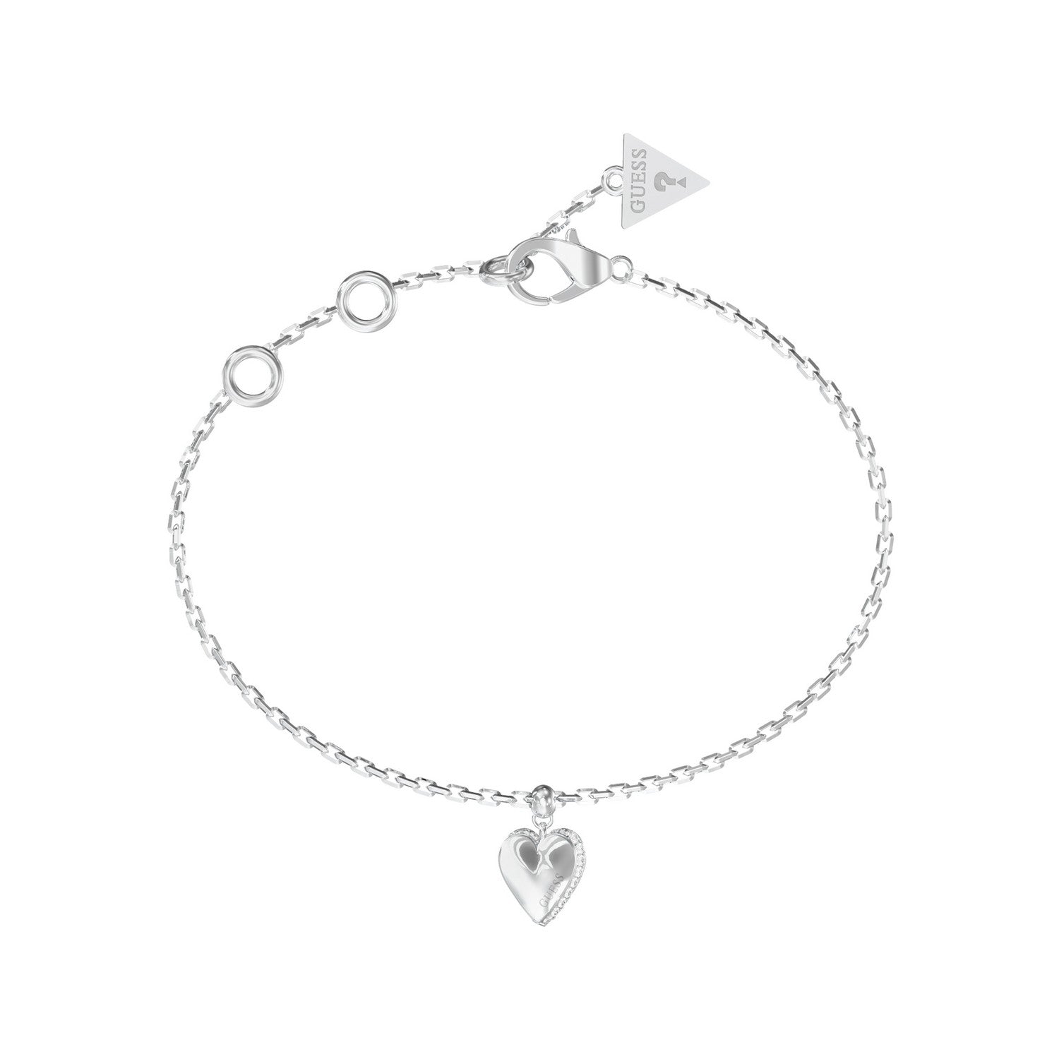 Guess By Your Side Womens Silver Crystal Bracelet UBB06082RHL