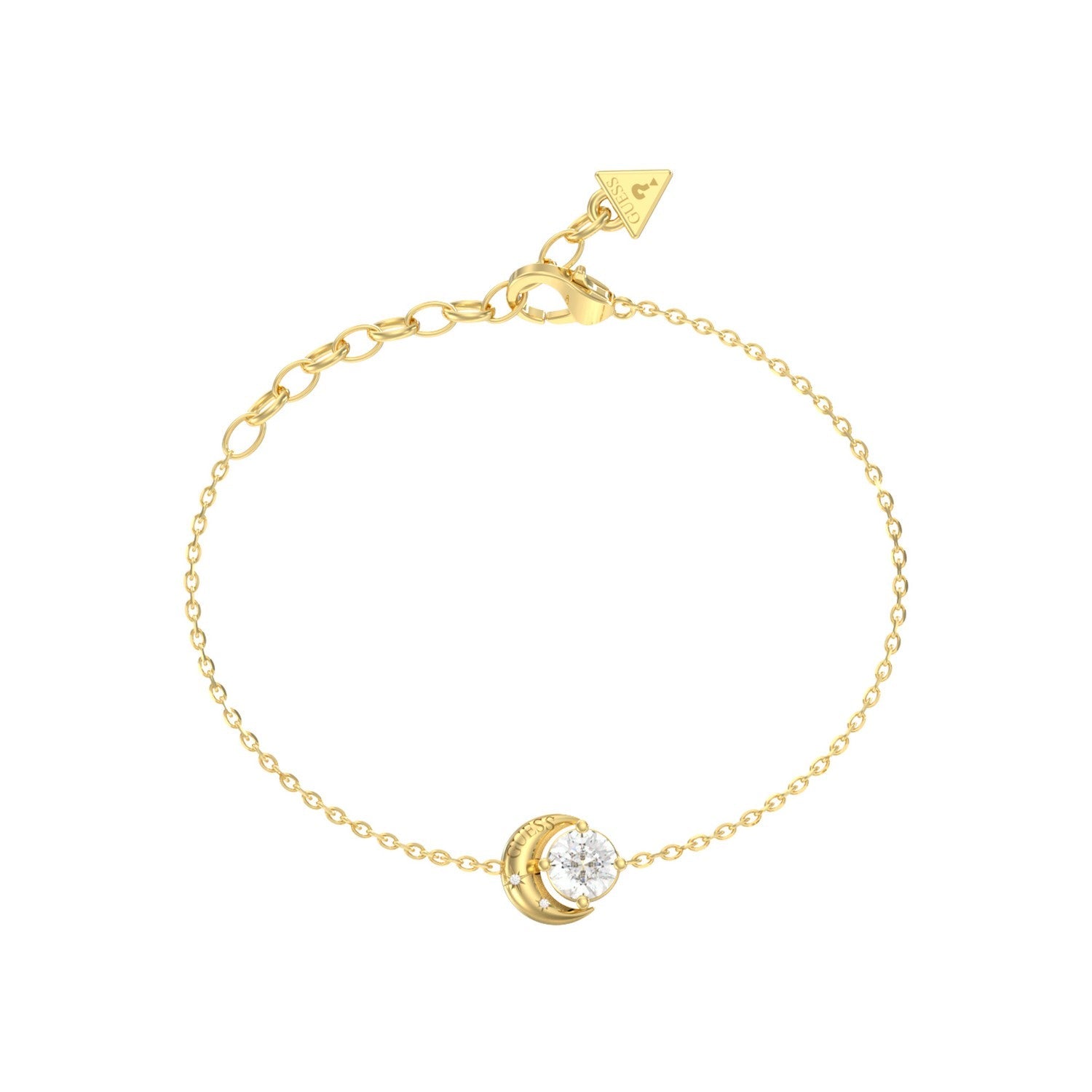 Guess Aurora Womens Yellow Gold Cubic Zirconia Bracelet UBB06234YGL