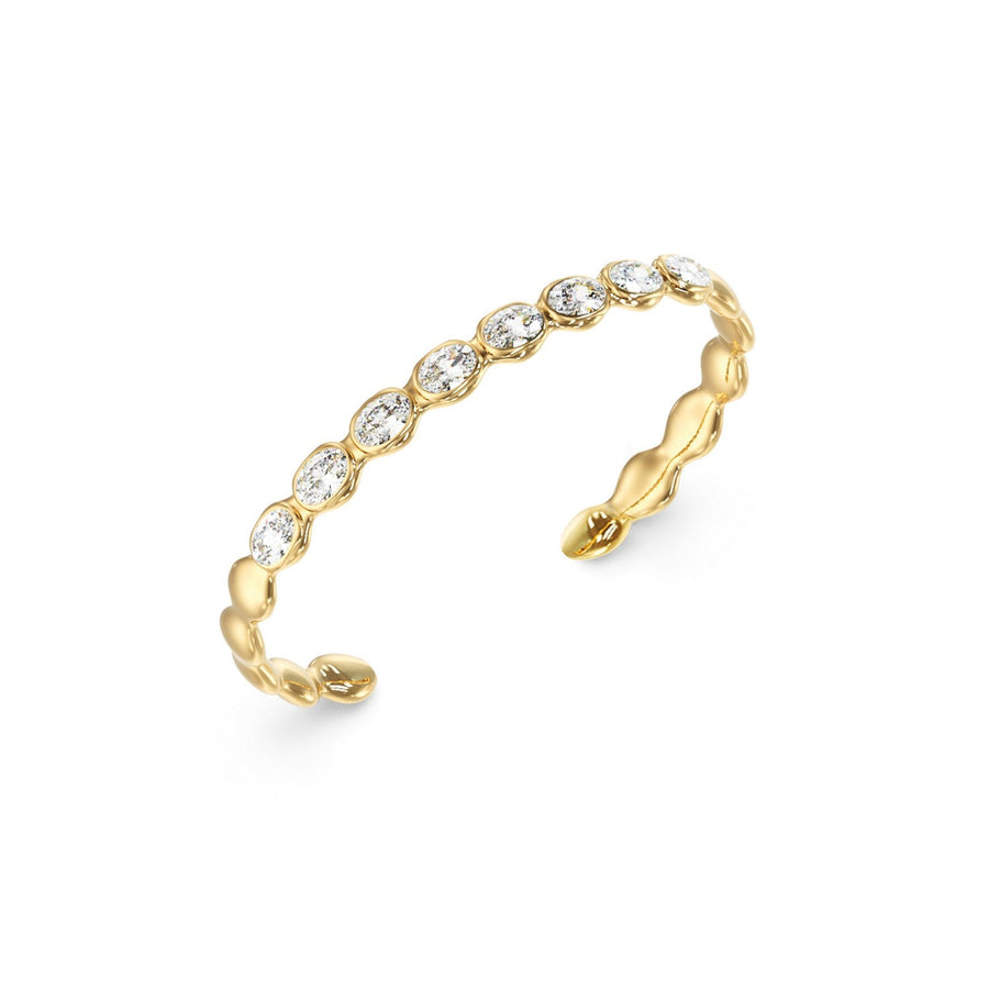 Guess Jewellery Womens 6Mm Multi Oval Crystal Bangle UBB06310YGL