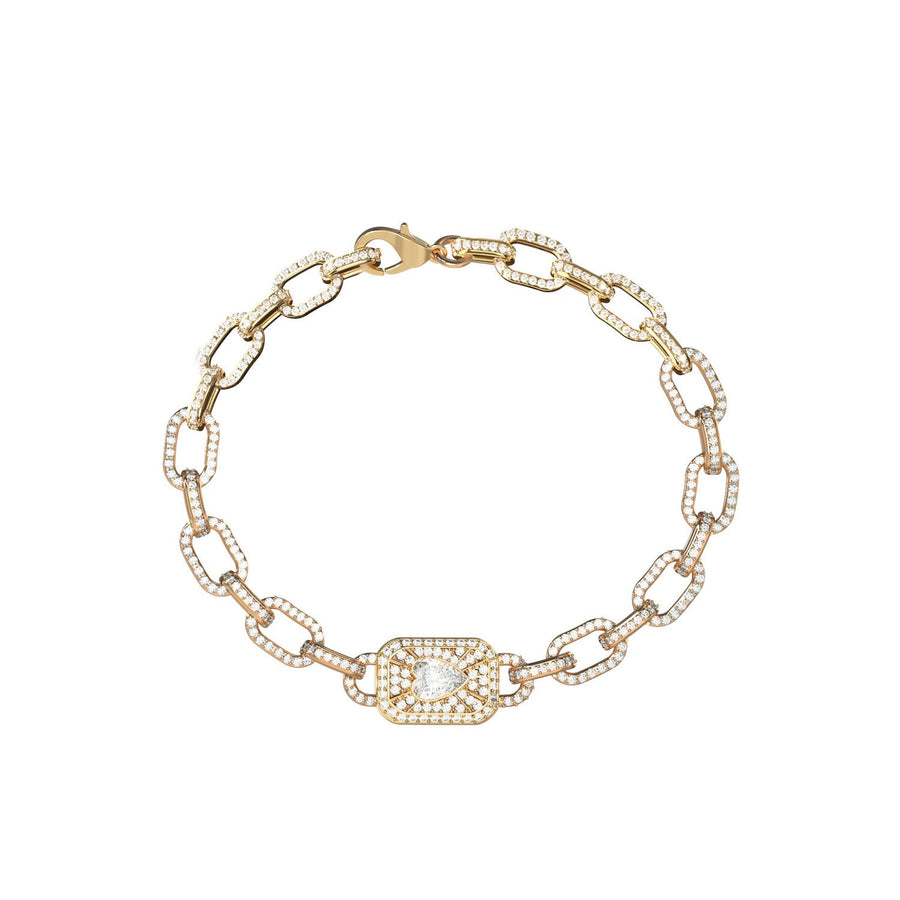 Guess Jewellery Womens Crystals Love Tag Bracelet UBB06350YGL