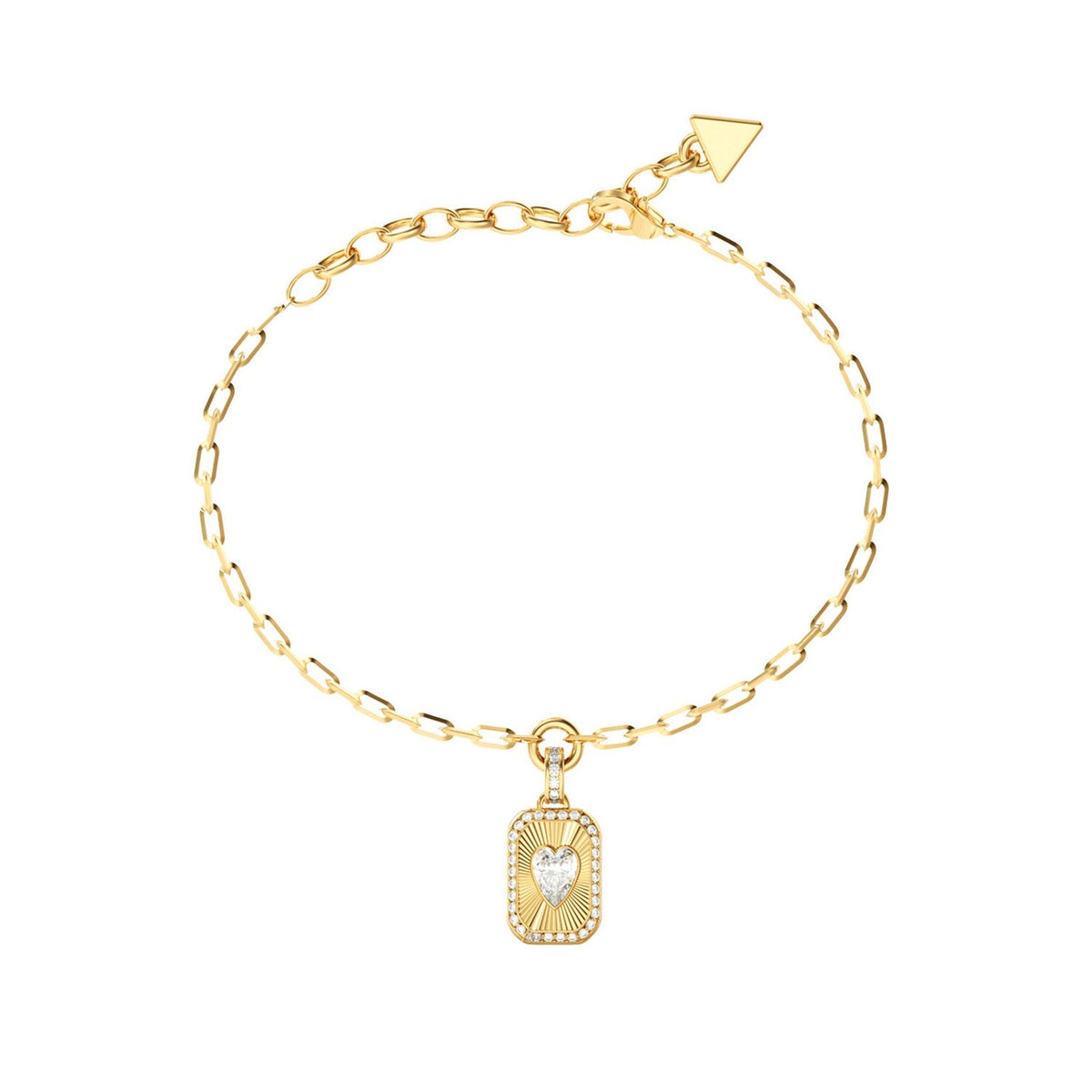 Guess Jewellery Womens 13Mm Love Tag Charm Bracelet UBB06358YGL