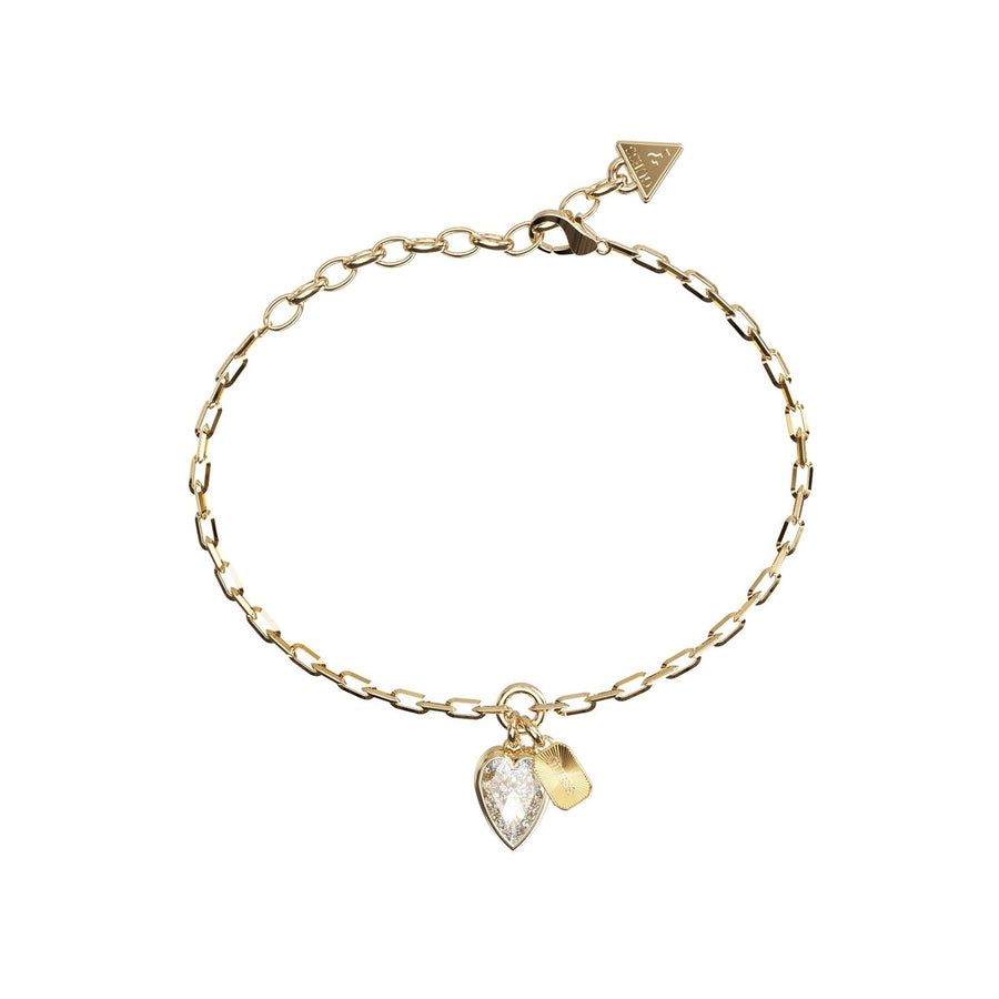 Guess Jewellery Womens 11Mm Heart Charm Bracelet UBB06360YGL