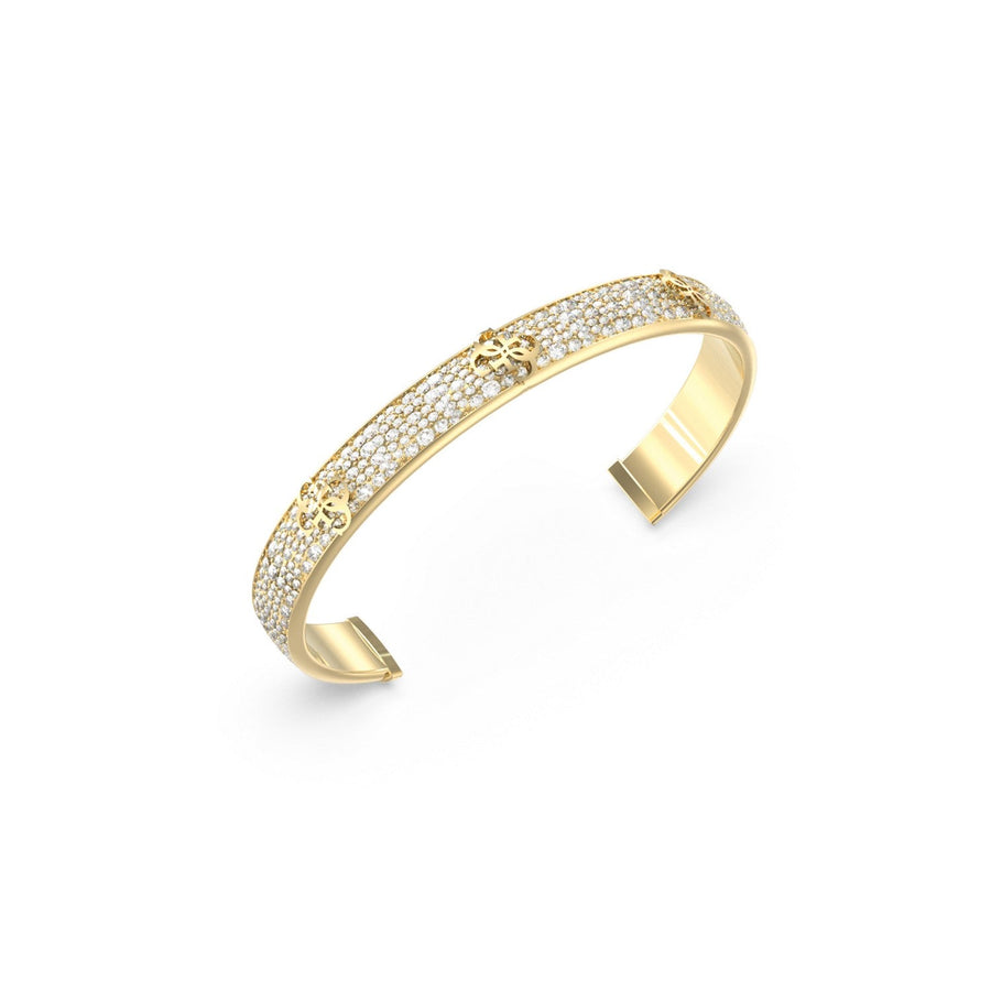 Guess Jewellery Womens 8Mm 4G Crystals Bangle UBB06401YGL
