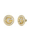Guess Womens G Crystal 10mm G Coin Pave Studs UBE05448YG