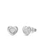 Guess Womens L.O.V.E. 10mm Heart Pave Studs UBE05466RH