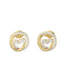 Guess Womens Iconique 14mm Wrapped Heart Studs UBE05528YG