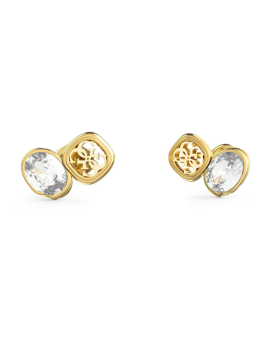 Guess Womens Mamounia 12mm 4G & Crystals Studs UBE05572YG