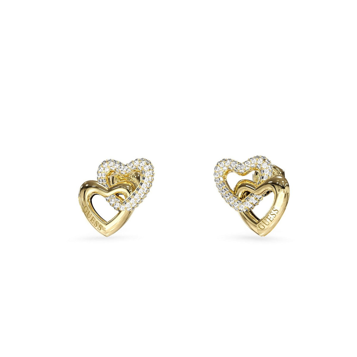 Guess Beloved Womens Yellow Gold Crystal Earrings UBE06015YG