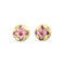 Guess Secret Garden Womens Yellow Gold And Pink Cubic Zirconia Earrings UBE06040YGPK