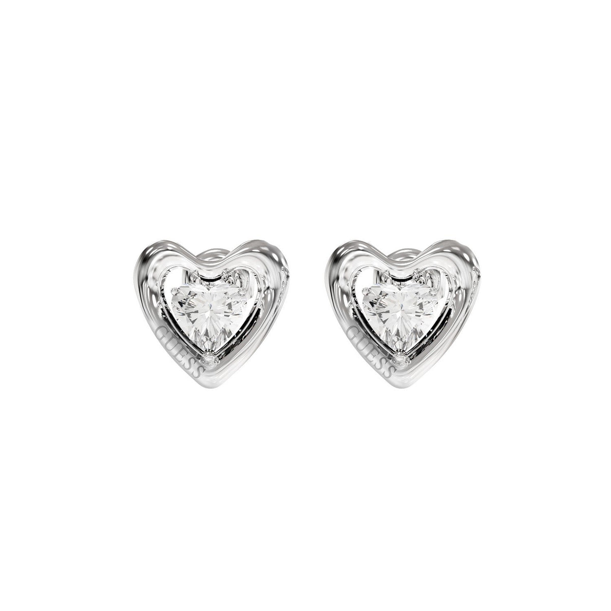 Guess Beloved Womens Silver Crystal Earrings UBE06097RH