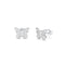Guess Borboleta Womens Silver Crystal Earrings UBE06127RH