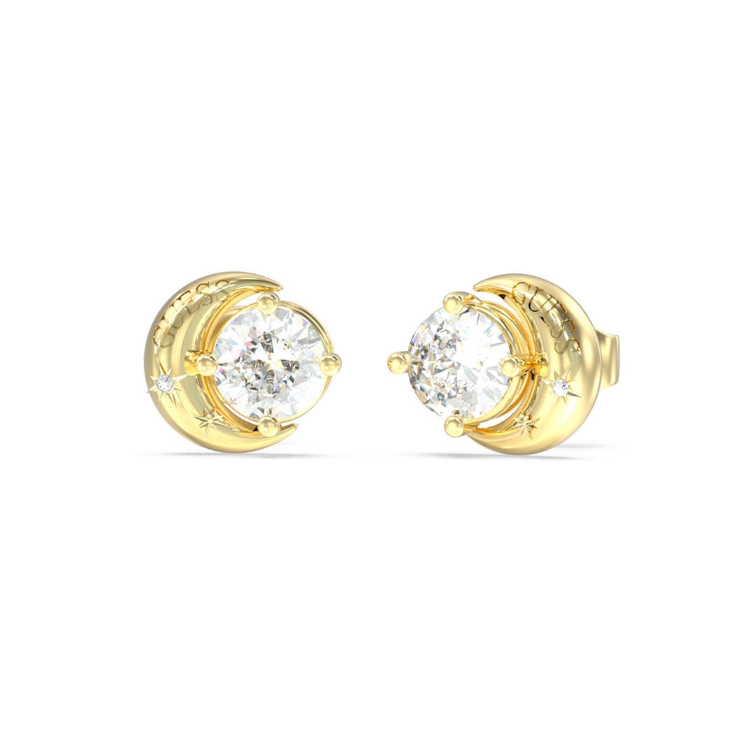 Guess Aurora Womens Yellow Gold Cubic Zirconia Earrings UBE06233YG