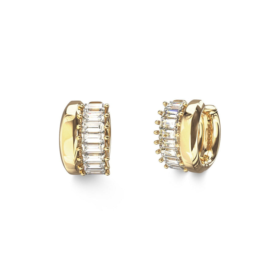 Guess Jewellery Womens 12Mm Baguettes Mini Hoops UBE06327YG