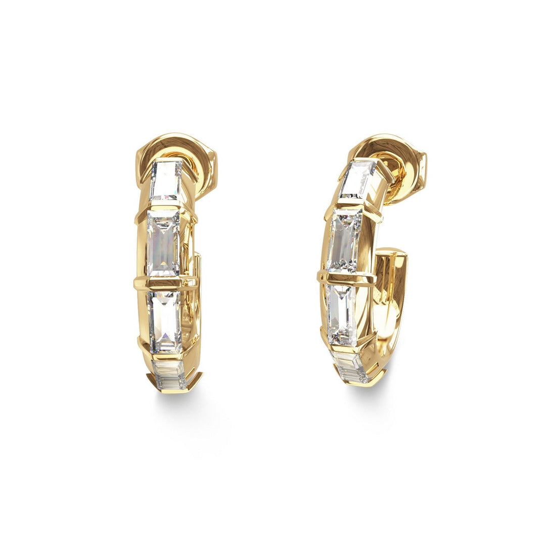 Guess Jewellery Womens 16Mm Baguettes Hoops UBE06332YG