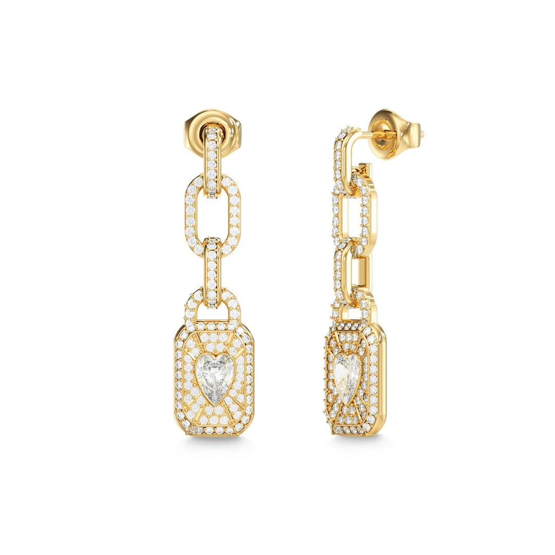 Guess Jewellery Womens 35Mm Crystal Love Tag Pendants UBE06349YG
