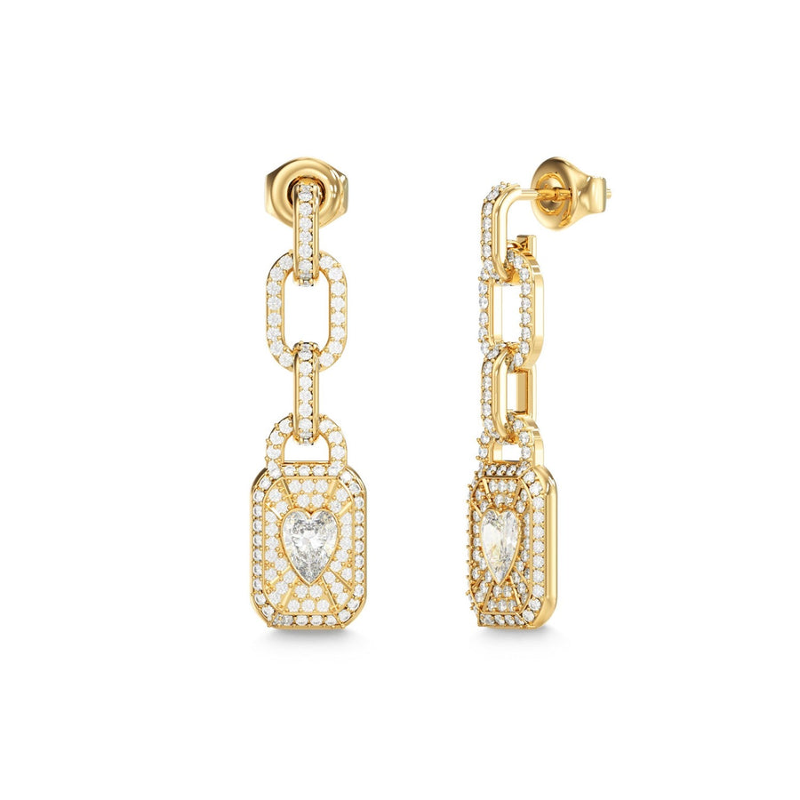 Guess Jewellery Womens 35Mm Crystal Love Tag Pendants UBE06349YG