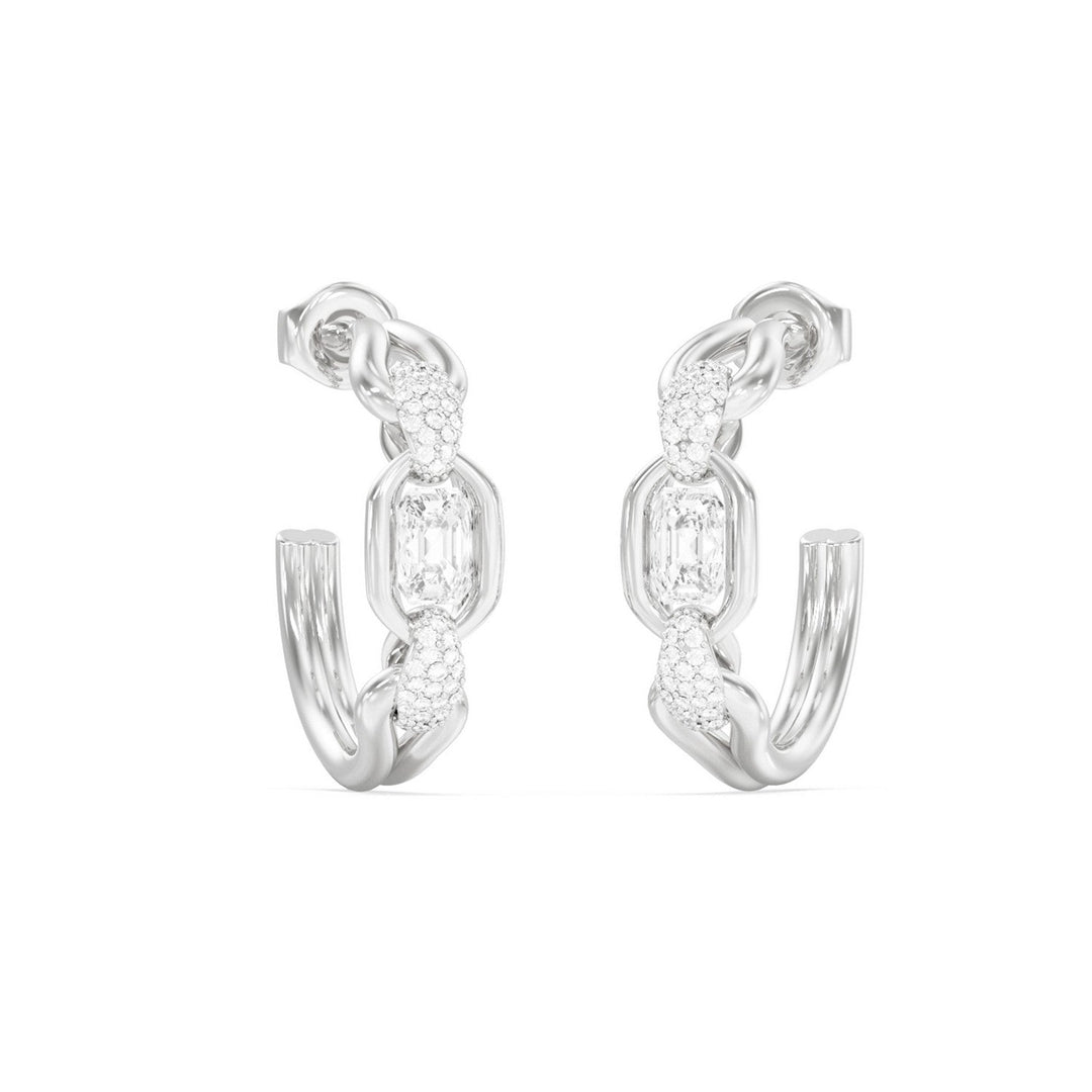 Guess Jewellery Womens 24Mm Gemstone Hoops UBE06387RH