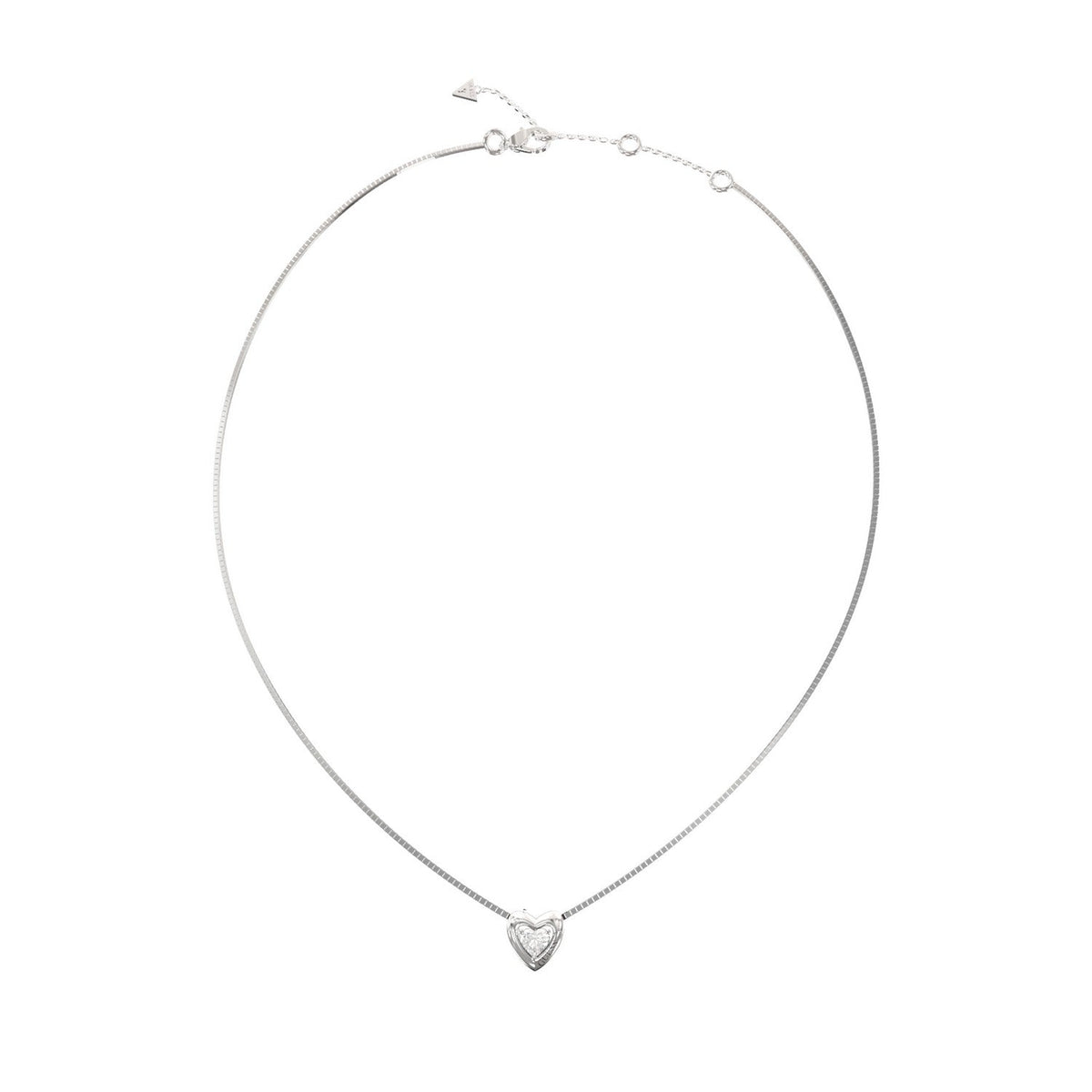 Guess Beloved Womens Silver Cubic Zirconia Necklace UBN06016RH