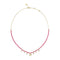 Guess Jaipur Splendor Womens Yellow Gold And Fuchsia Cubic Zirconia Necklace UBN06144YGFC