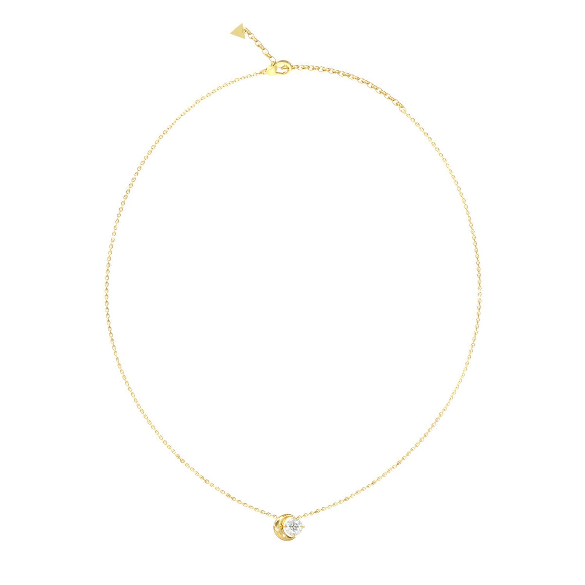Guess Aurora Womens Yellow Gold Cubic Zirconia Necklace UBN06232YG