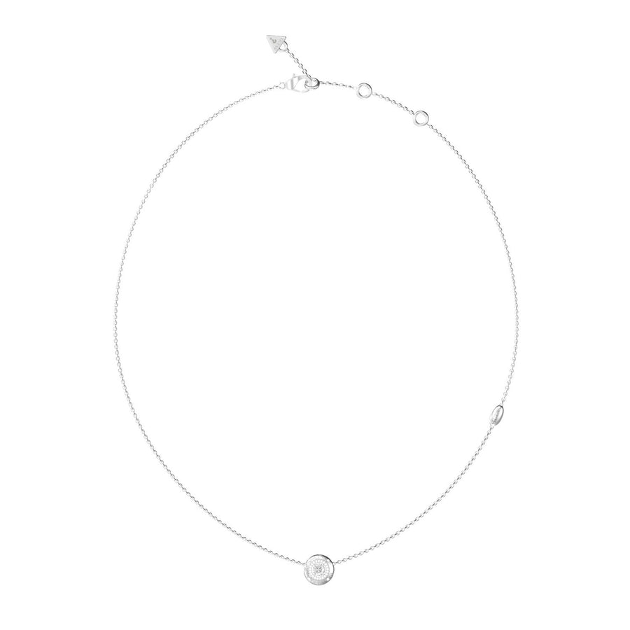 Guess Sparks Women's Silver Cubic Zirconia Necklace UBN06287RH
