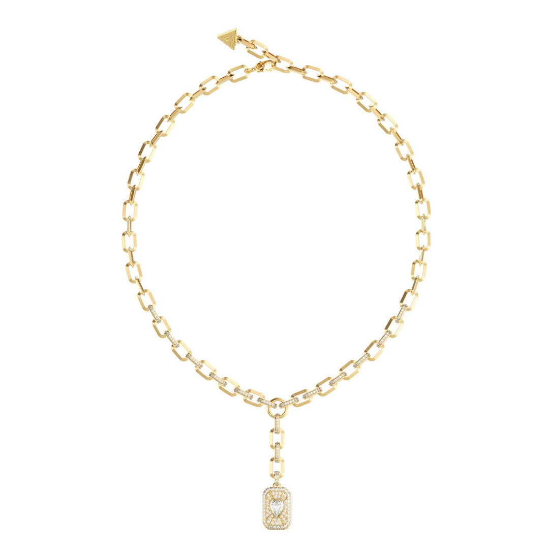 Guess Jewellery Womens 16-18" Crystals Love Tag UBN06347YG