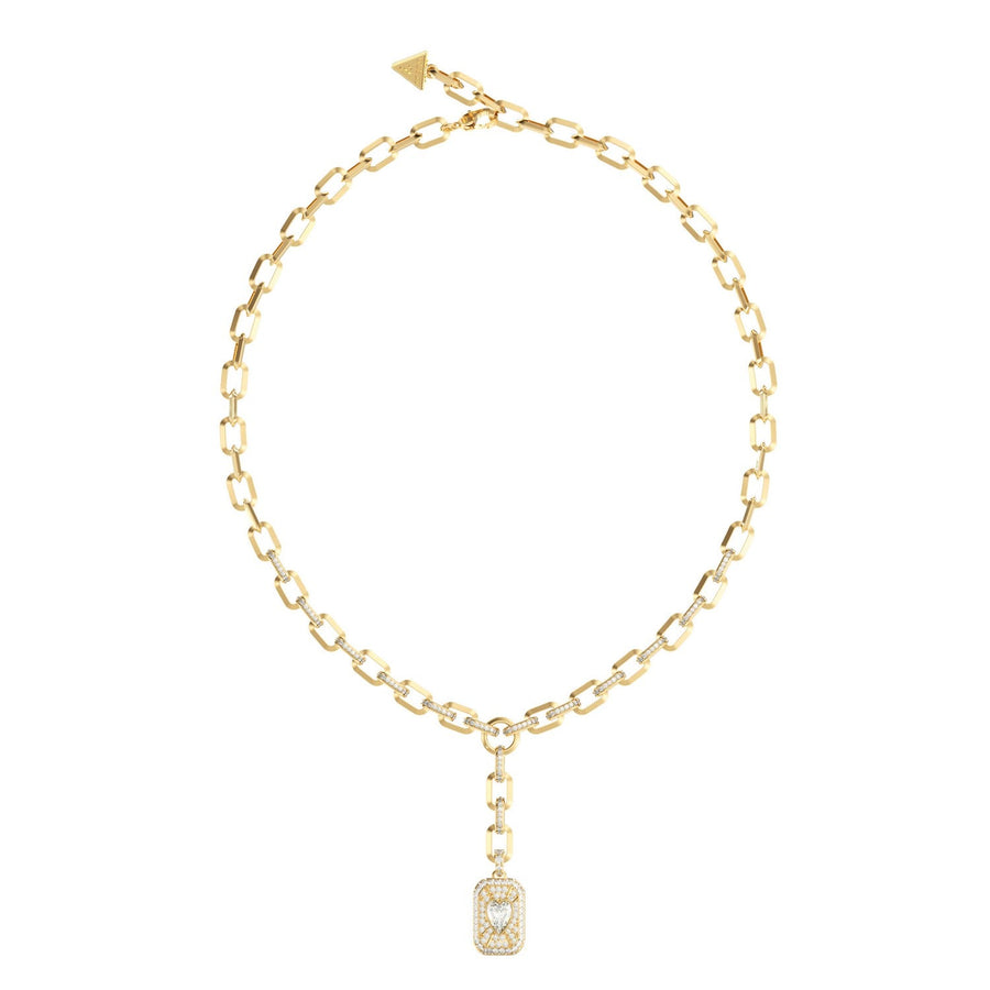 Guess Jewellery Womens 16-18" Crystals Love Tag UBN06347YG