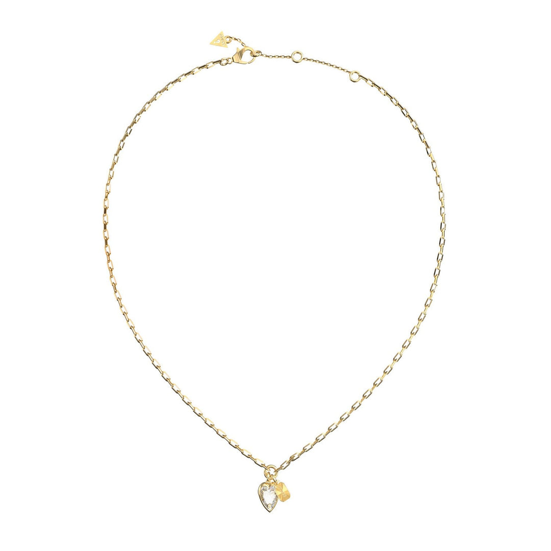 Guess Jewellery Womens 16-18" Heart Charm Necklace UBN06359YG