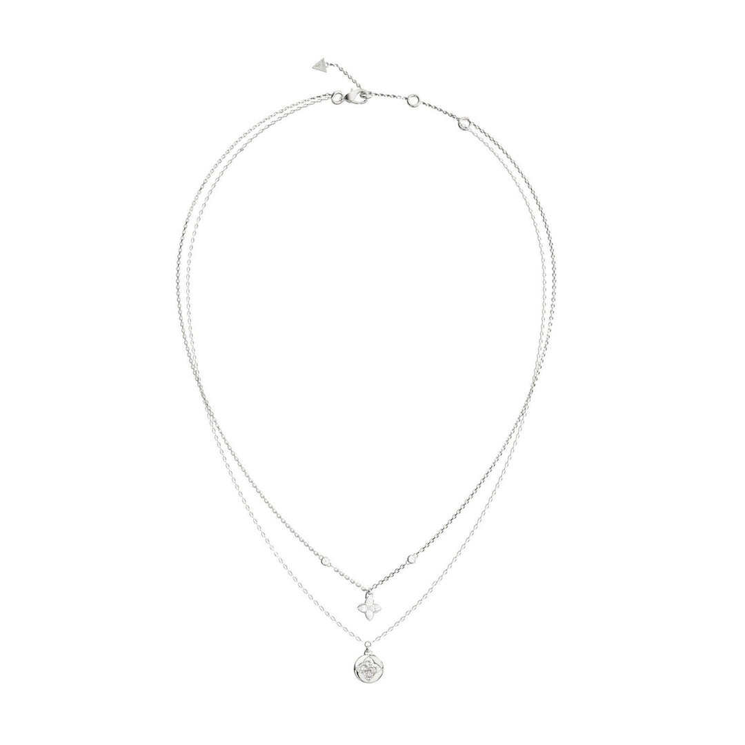 Guess Jewellery Womens 16-18" Double Bloom Necklace UBN06468RH