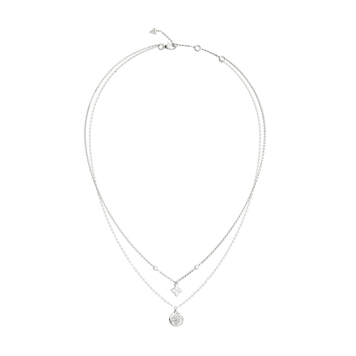 Guess Jewellery Womens 16-18" Double Bloom Necklace UBN06468RH